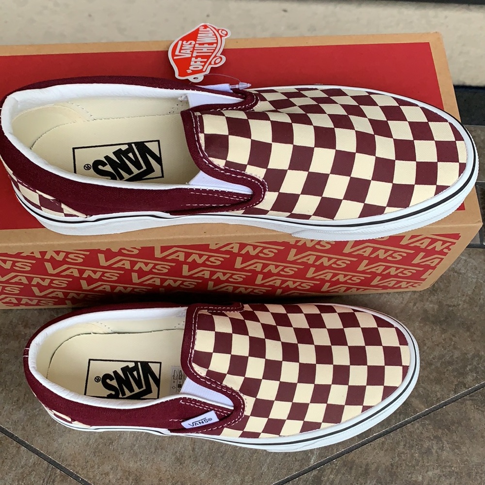 VANS CLASSIC SLIP ON CHECKERBOARD PRTRY/TRWHT WMNS - Picture 5 of 16